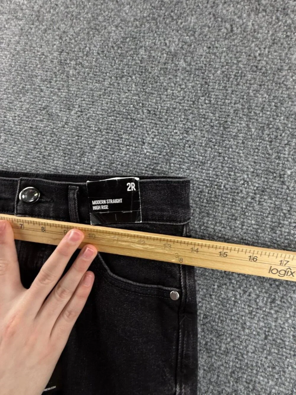 NWT Express Jeans Black 2R Modern Straight High Rise Cotton Blend ACTL 26X30